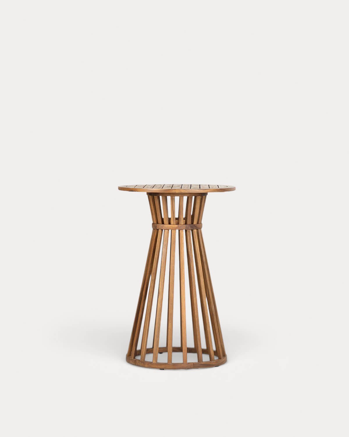 Mesa Alta Redonda para Exterior em Madeira de Acácia (Ø70 cm) Hazan, imagem de galeria 1