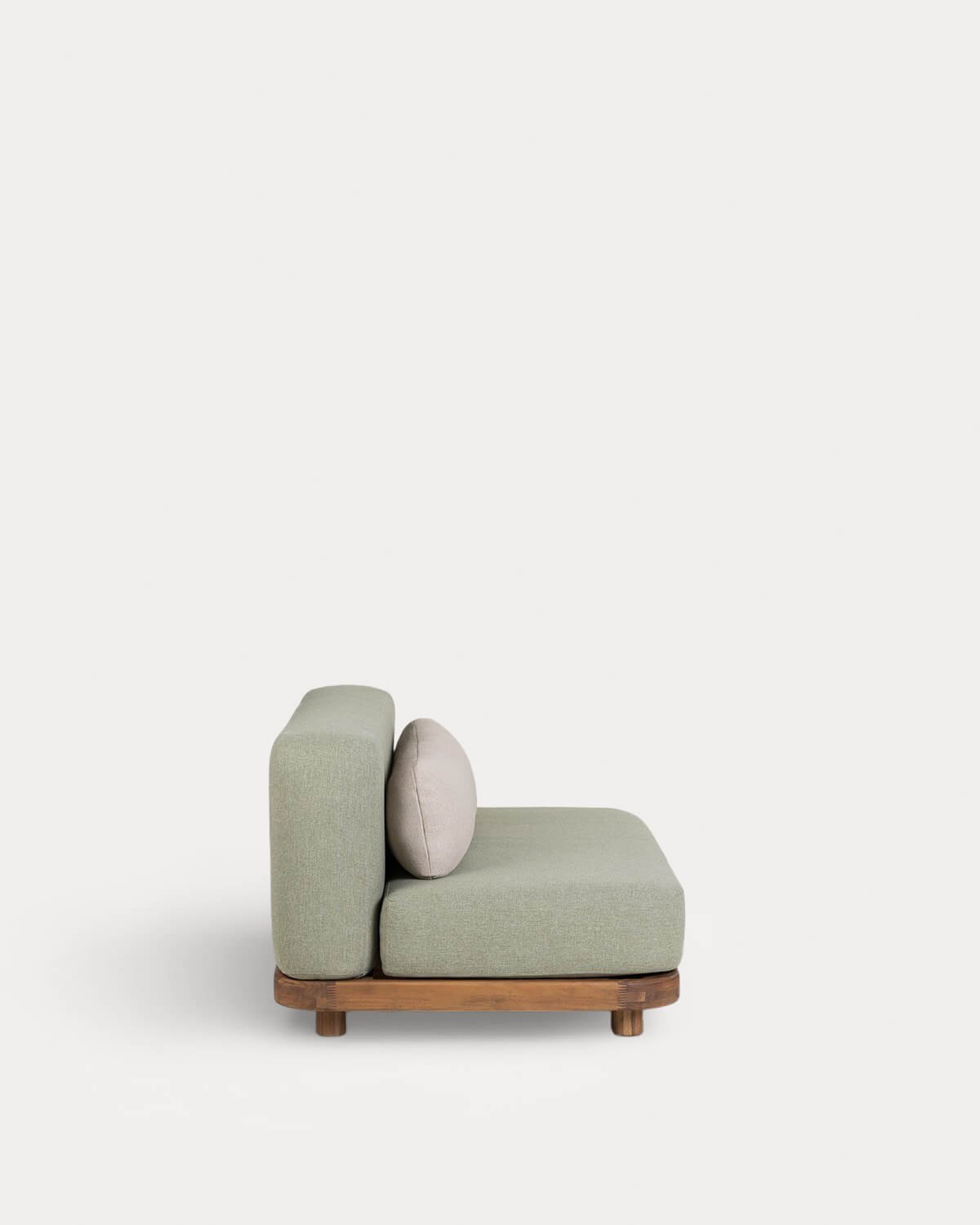 Módulo de Sofá para Sofá de Jardim de 2 Lugares com Mesa Lateral em Madeira de Acácia e Tecido Redik, imagem de galeria 2