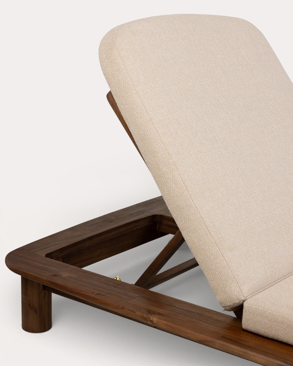 Espreguiçadeira Dupla Reclinável em Madeira de Acácia e Tecido Dawson, imagem de galeria 6