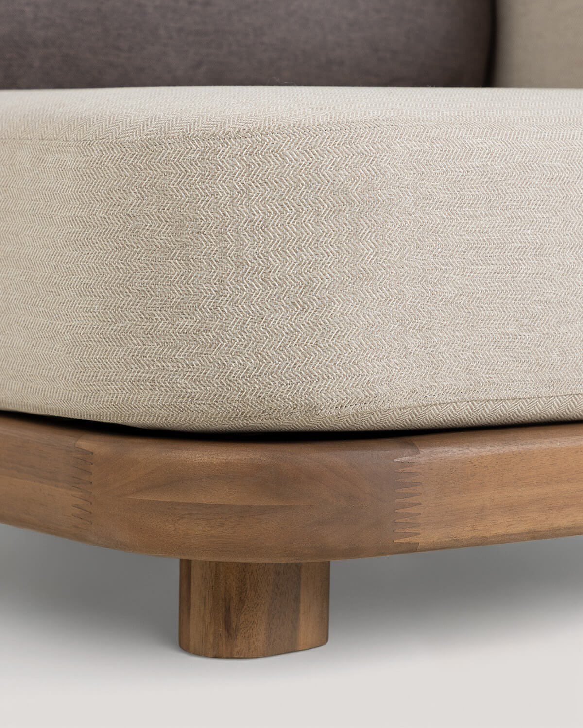 Módulo de Canto em Madeira de Acácia e Tecido para Sofá Modular Redik, imagem de galeria 8