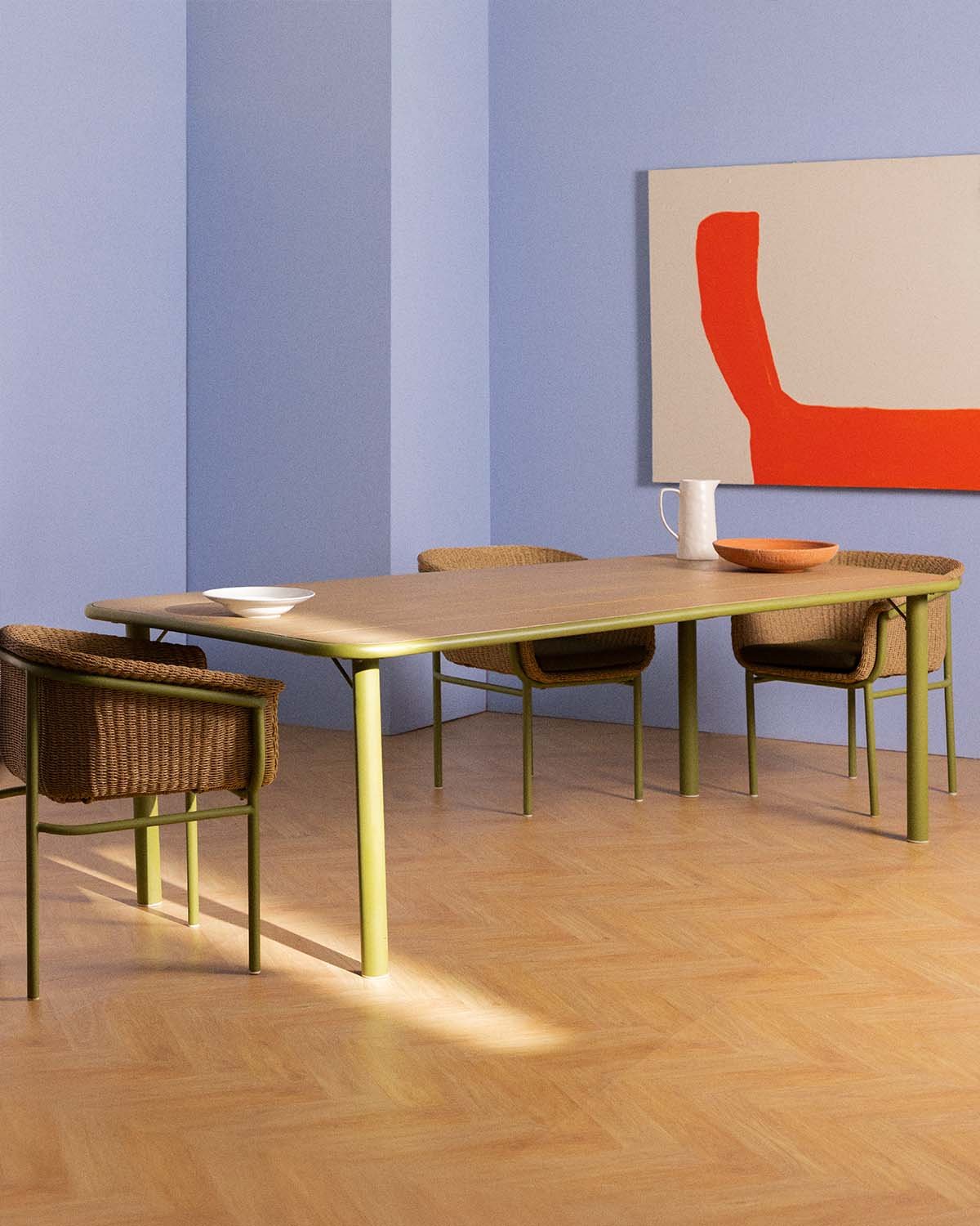 Mesa de Jantar Retangular em Madeira de Acácia e Metal (240x110 cm) Caitlyn, imagem de galeria 2