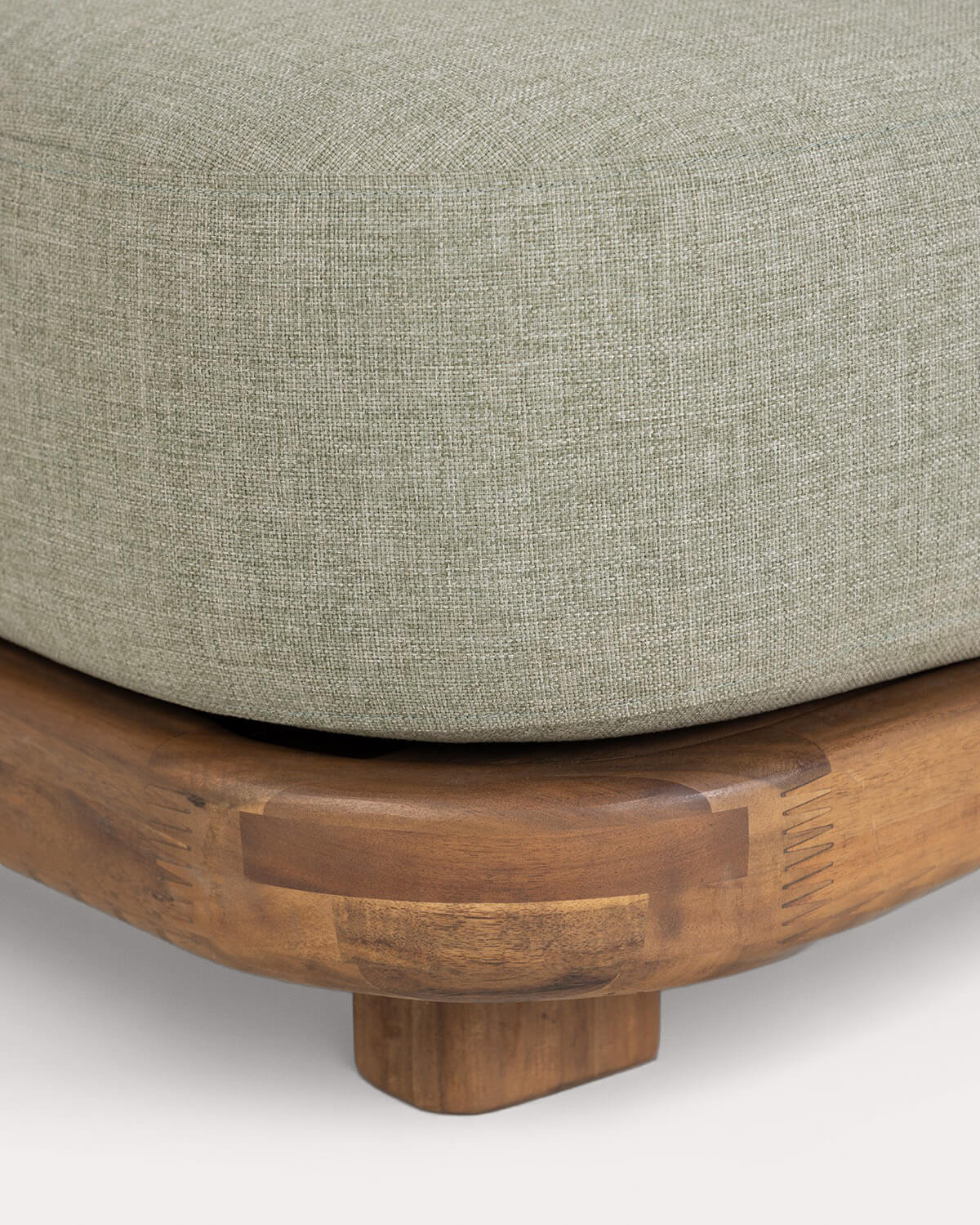 Conjunto Sofá Modular de Jardim de 3 Peças Módulo de Sofá, Módulo Central e Módulo de Canto em Madeira de Acácia e Tecido Redik, imagem de galeria 11