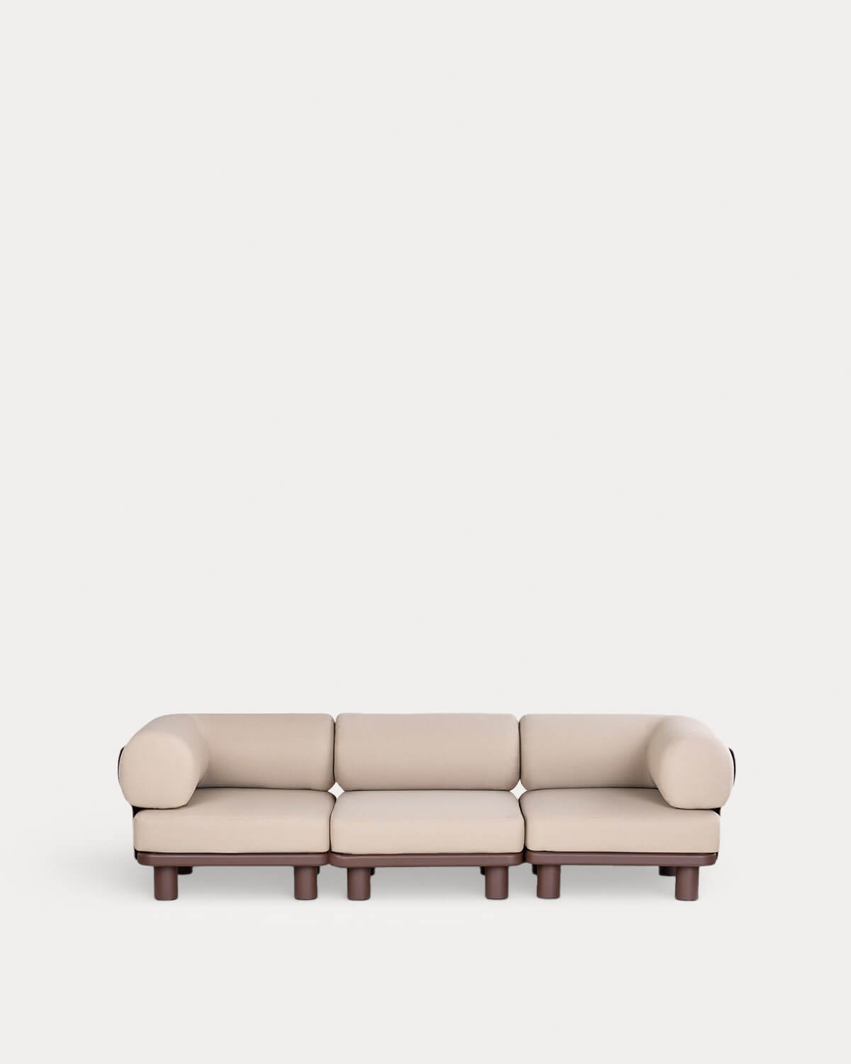 Sofá de Jardim Modular de 3 Peças com 2 Módulos de Canto e Módulo Central em Alumínio e Tecido Lantana, imagem de galeria 1