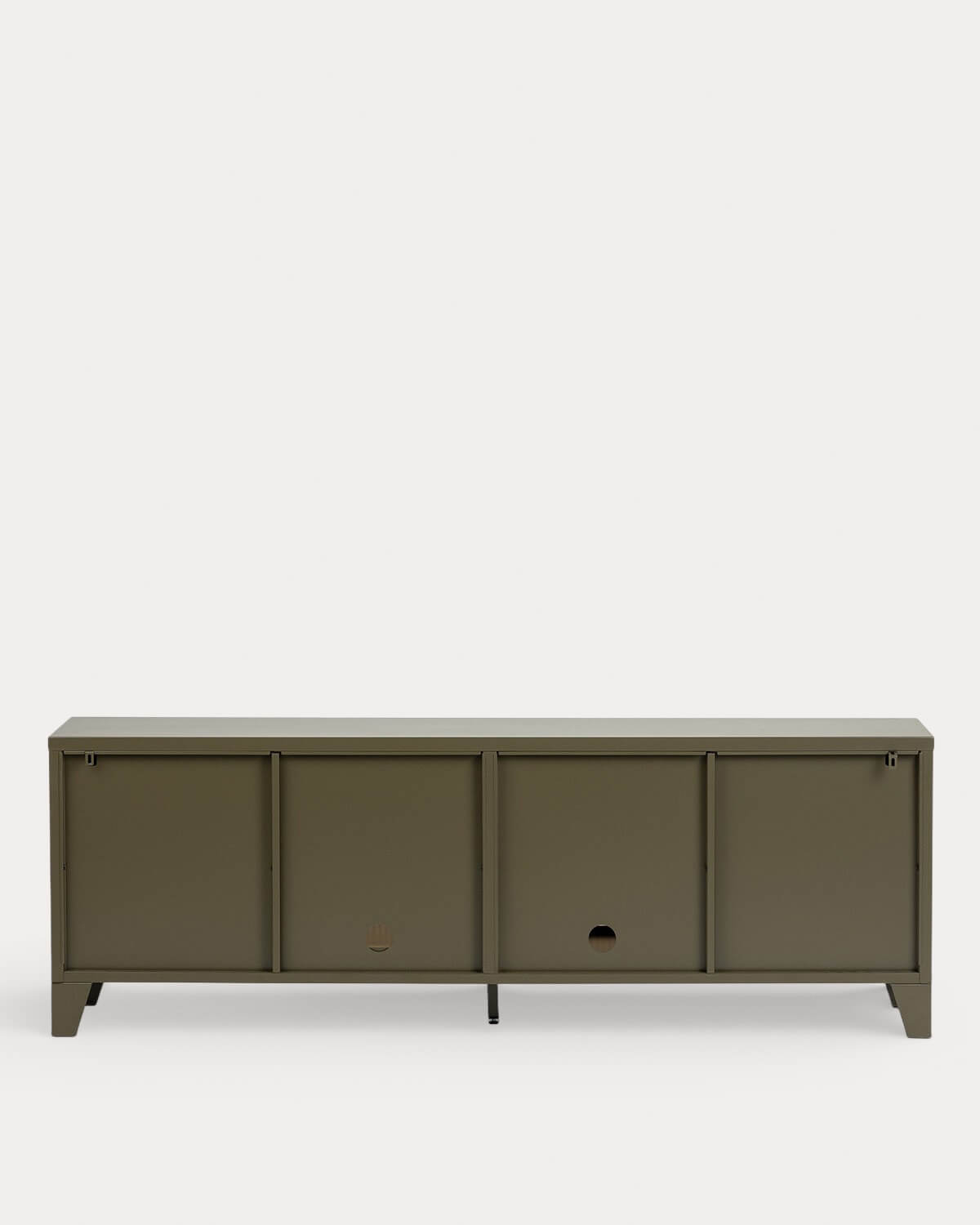 Móvel para TV com 4 Portas 160x37 cm em Aço Laminado e Vidro Andrius, imagem de galeria 6