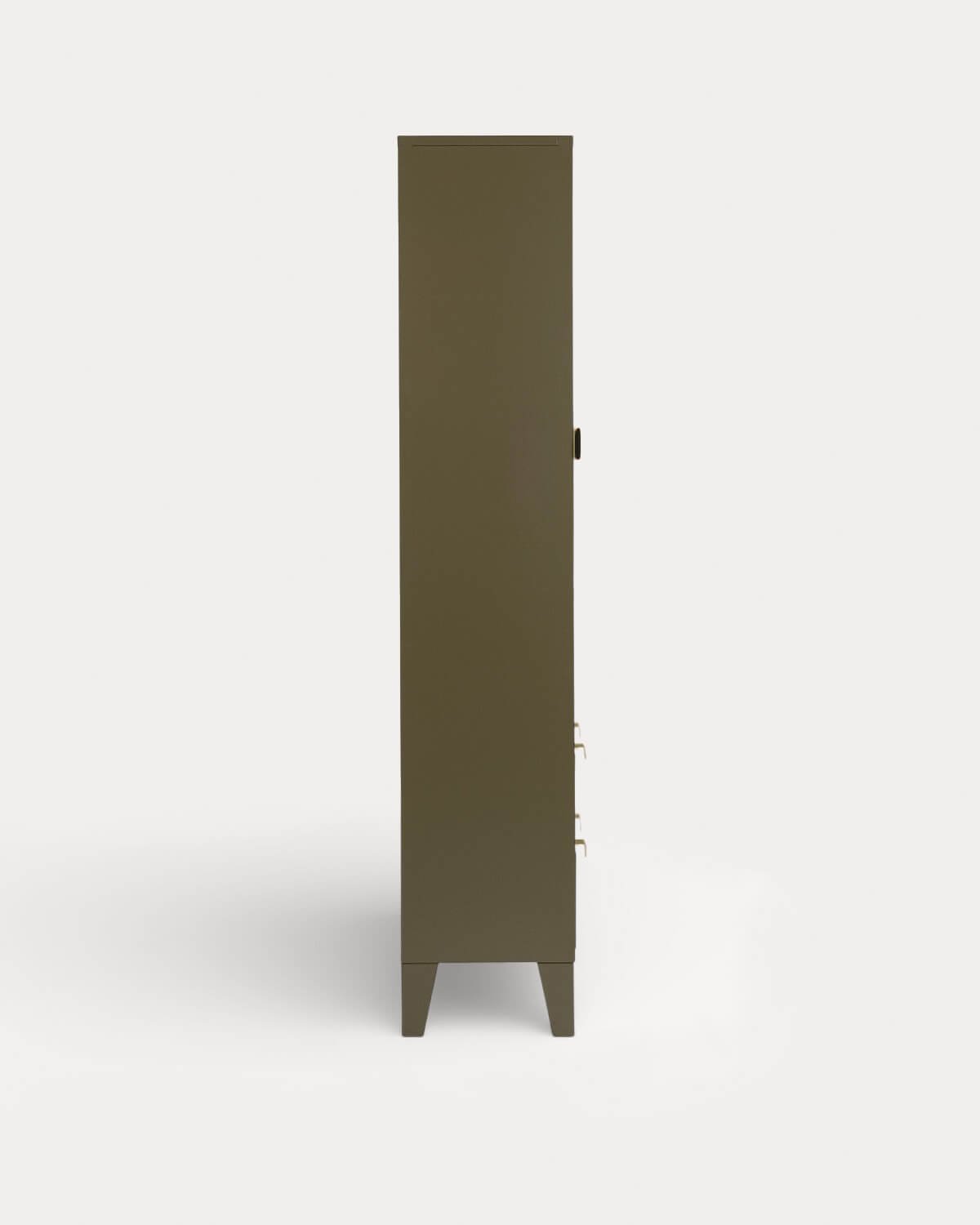 Aparador Alto com 2 Portas e 2 Gavetas em Aço Laminado e Vidro Andrius, imagem de galeria 4