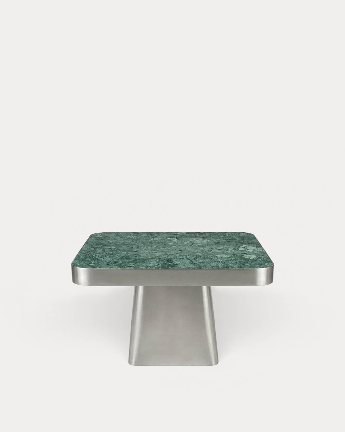 Mesa de Centro Quadrada em Aço Inoxidável e Mármore (80x80 cm) Ofelia, imagem de galeria 2