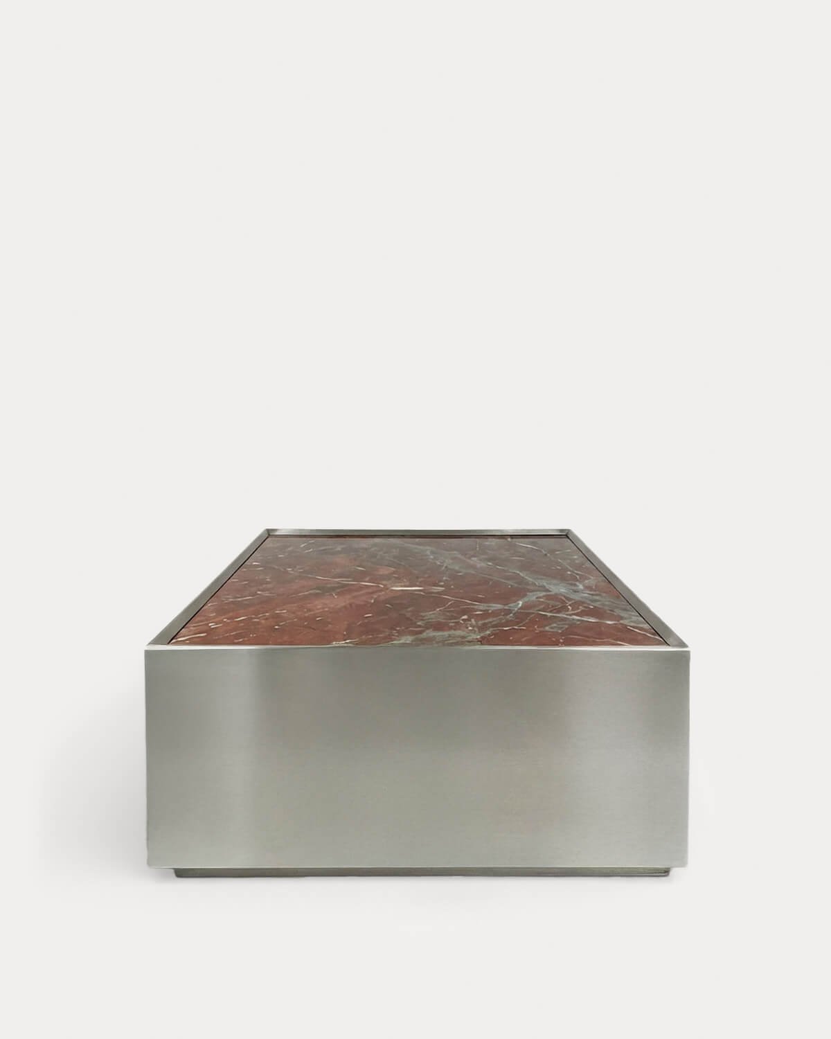 Mesa de Centro Quadrada em Aço Inoxidável e Mármore (80x80 cm) Imogen, imagem de galeria 5