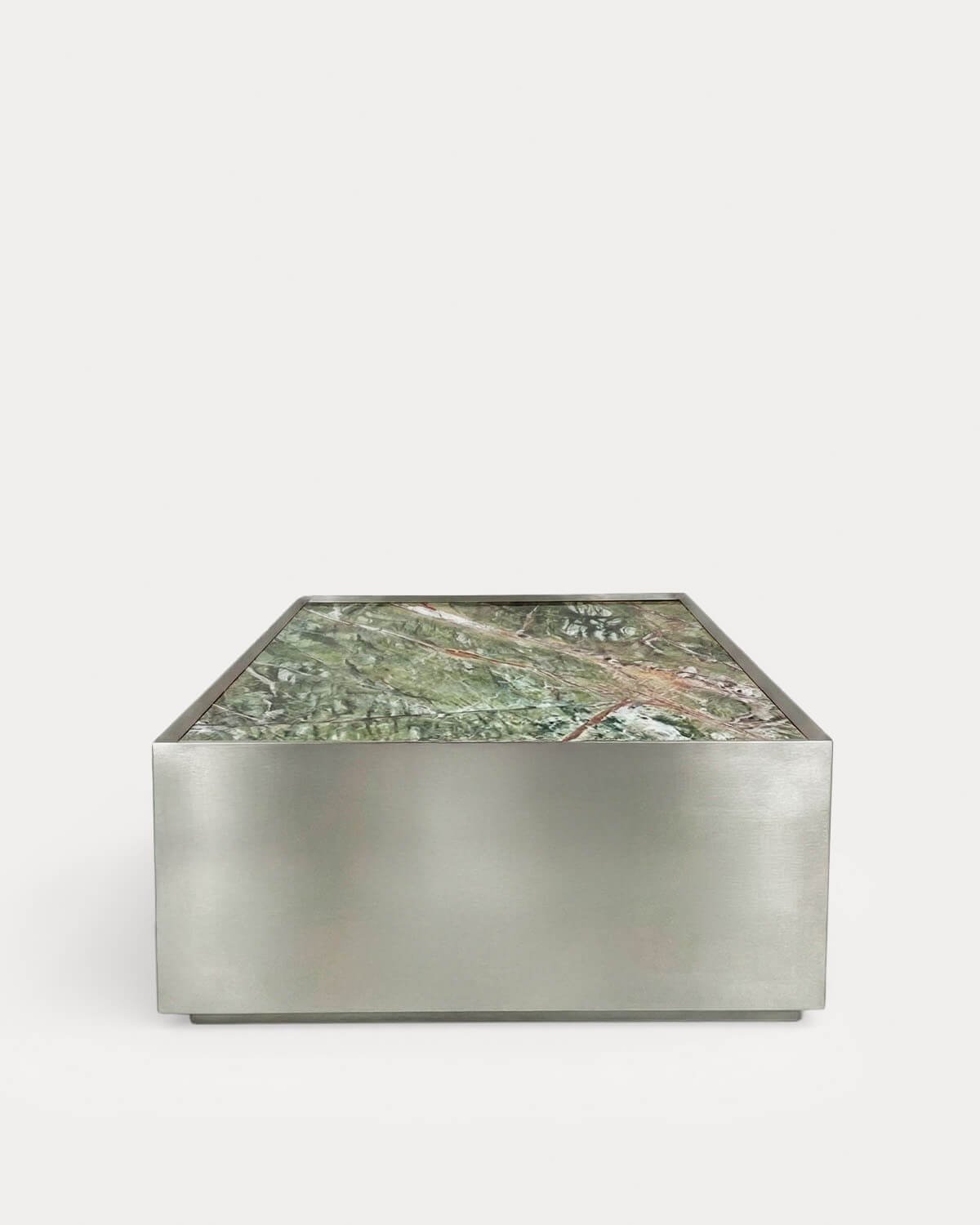 Mesa de Centro Quadrada em Aço Inoxidável e Mármore (80x80 cm) Imogen, imagem de galeria 5