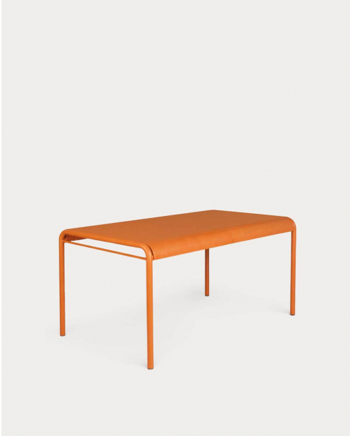 Mesa de exterior retangular 155x90 cm em metal e polipropileno Baztan