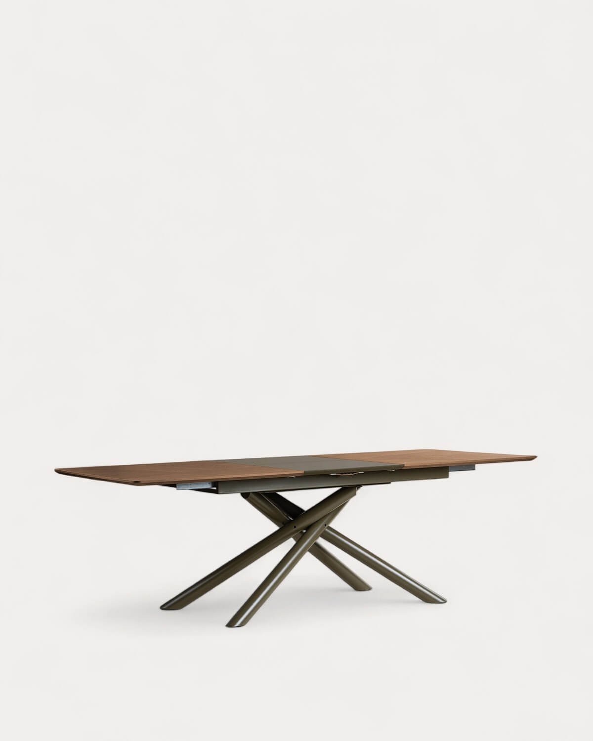 Mesa de Jantar Retangular Extensível em Madeira e Metal (180-240x100 cm) Bilal, imagem de galeria 4