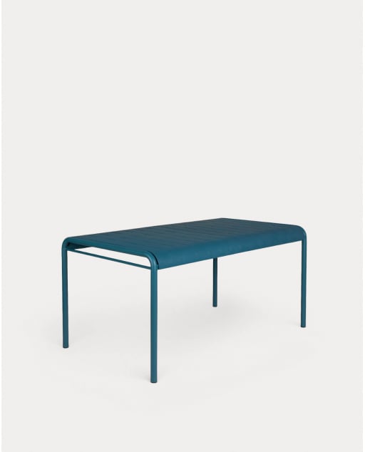 Mesa de exterior retangular 155x90 cm em metal e polipropileno Baztan