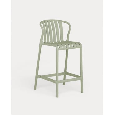 Pack 2 Banquetas Altas de Polipropileno (65 cm) Baztan Verde Sage - The Masie