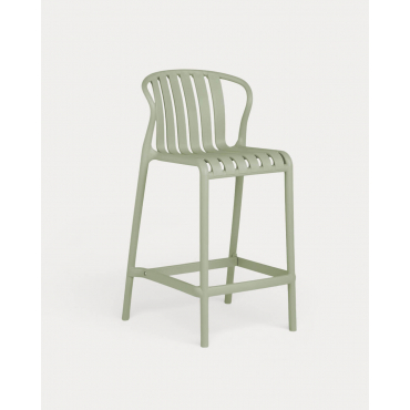 Pack 4 Banquetas Altas de Polipropileno (65 cm) Baztan Verde Sage - The Masie
