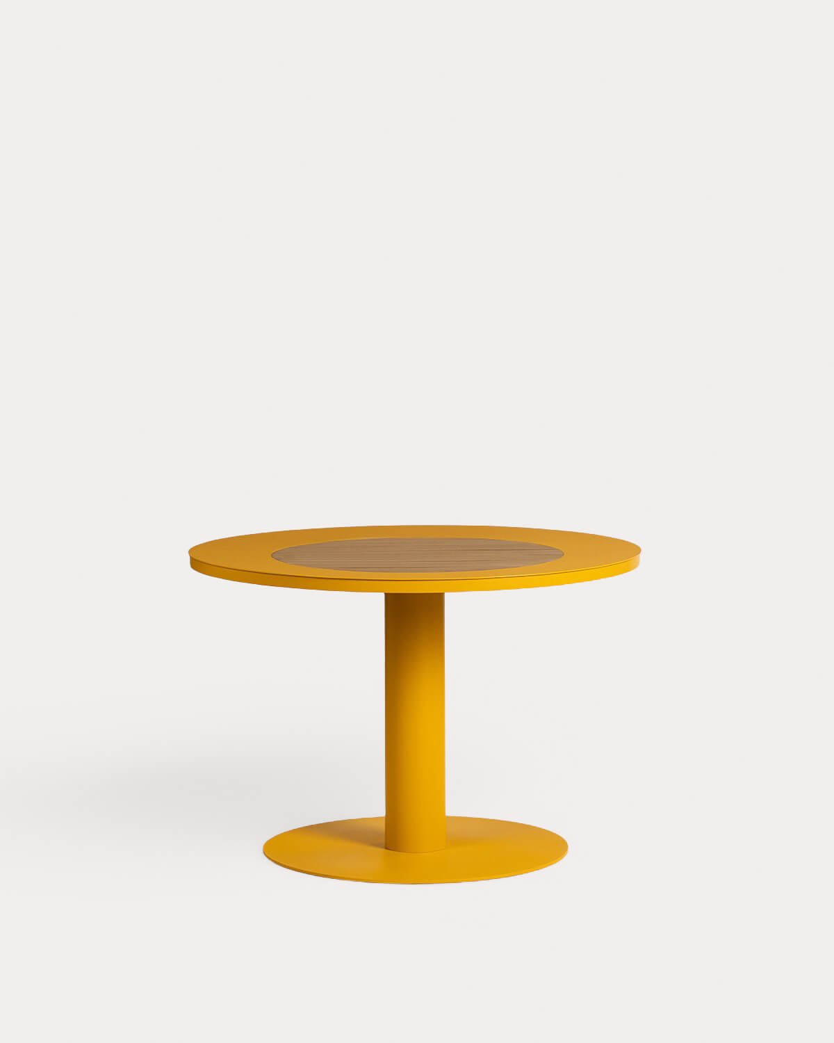 Mesa de Exterior Redonda em Metal e Madeira de Teca (Ø110 cm) Lirae, imagem de galeria 3