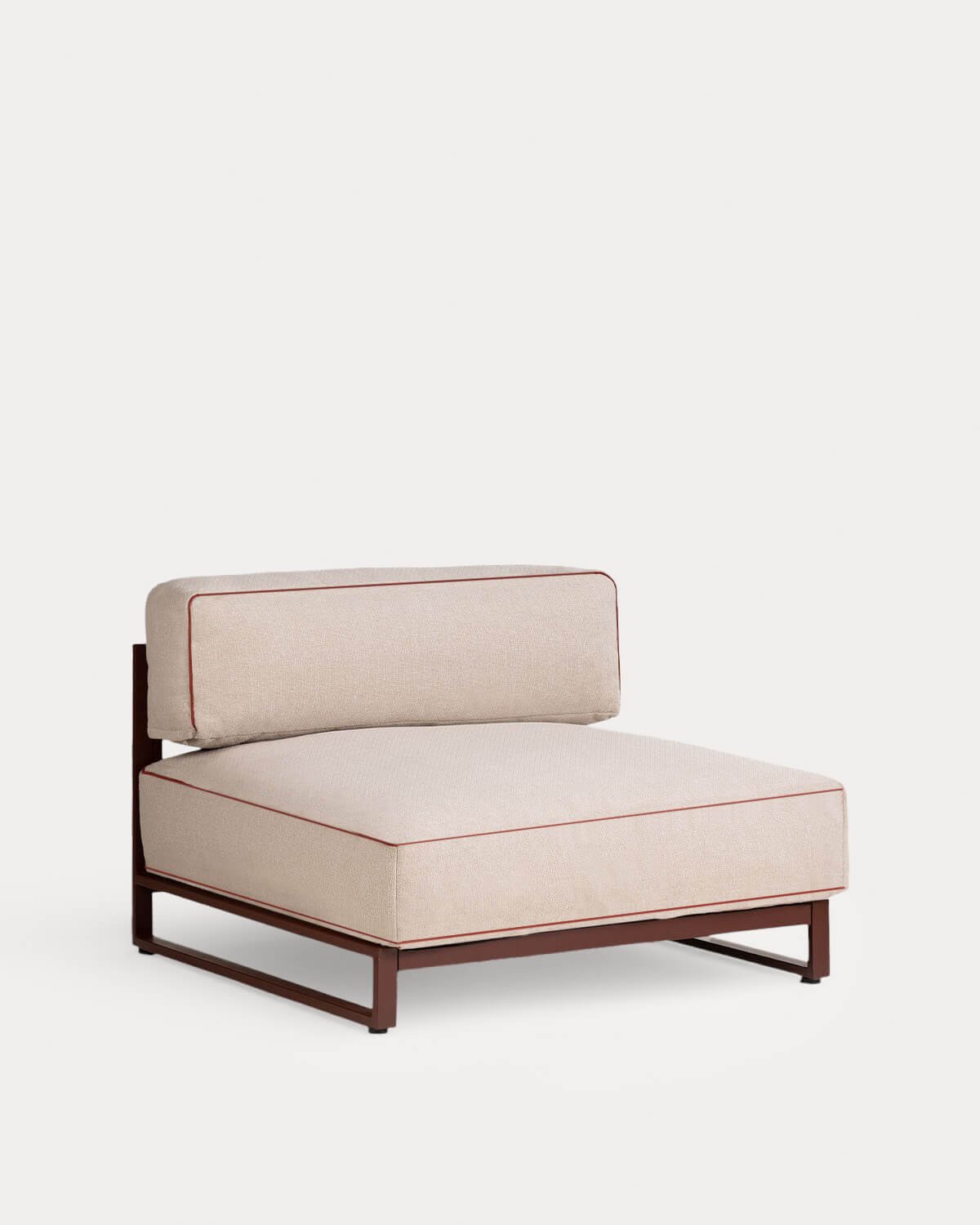 Conjunto de Sofá de Jardim Modular de 3 Peças com Módulo Central em Metal e Tecido Kristen, imagem de galeria 2