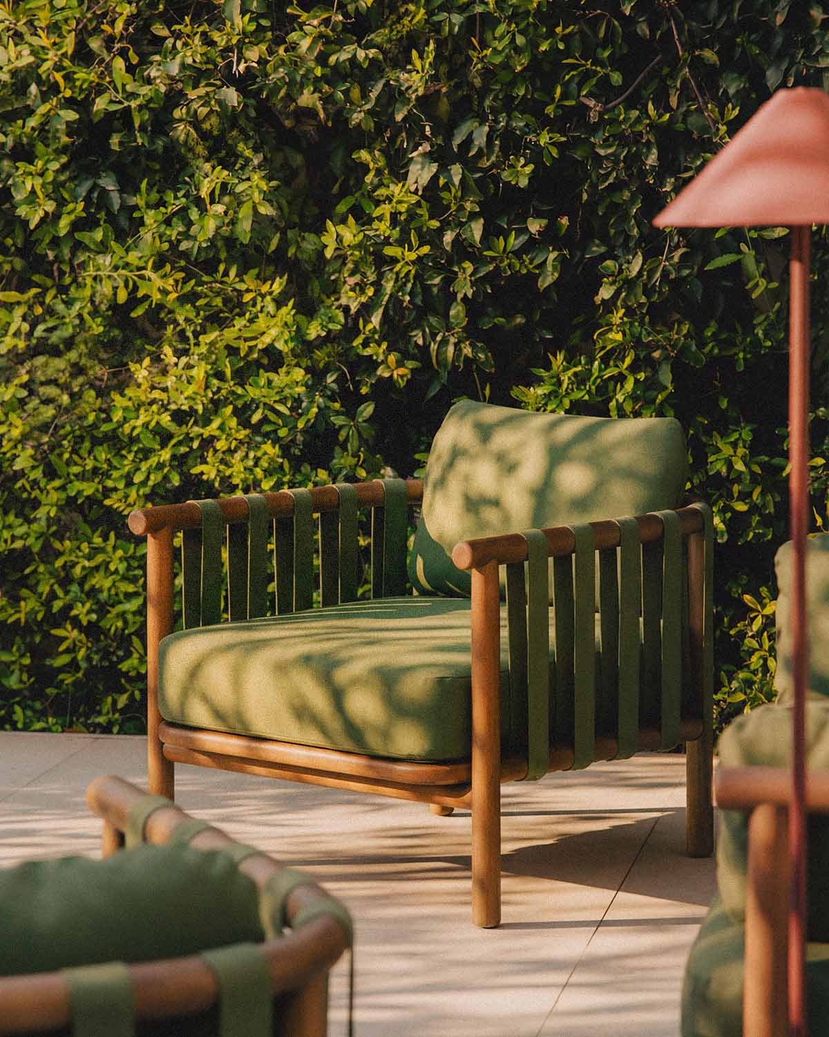 Poltrona de Jardim em Madeira de Eucalipto e Tecido Edvard, imagem de galeria 2