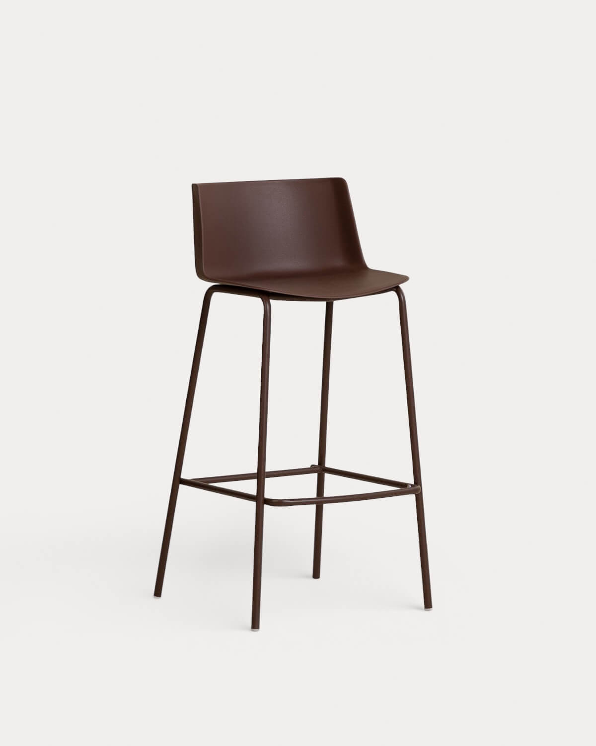 Banco alto de exterior 75 cm em polipropileno e metal Meivy, imagem de galeria 1