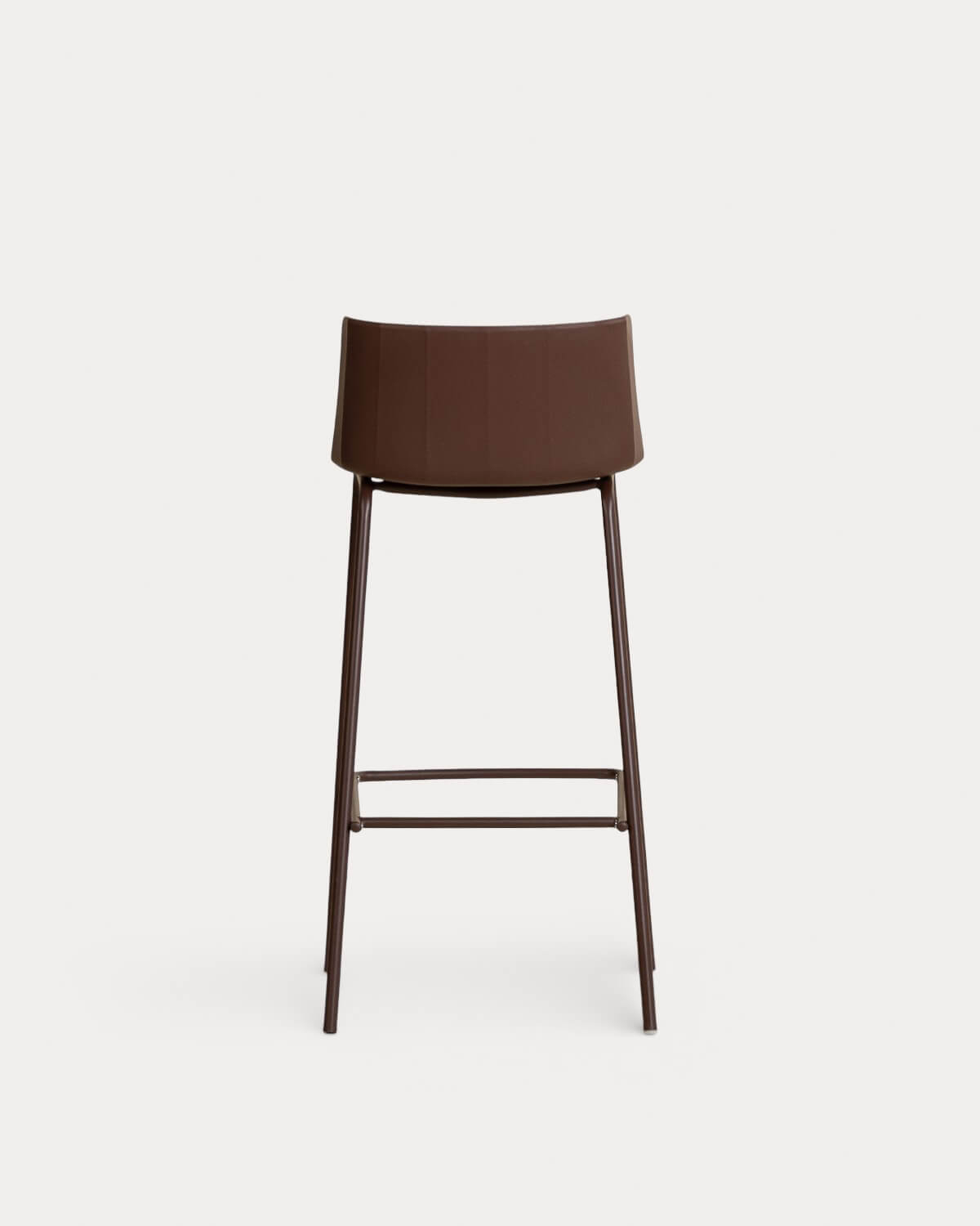 Pack 2 bancos altos de exterior de 75 cm em polipropileno e metal Meivy, imagem de galeria 5
