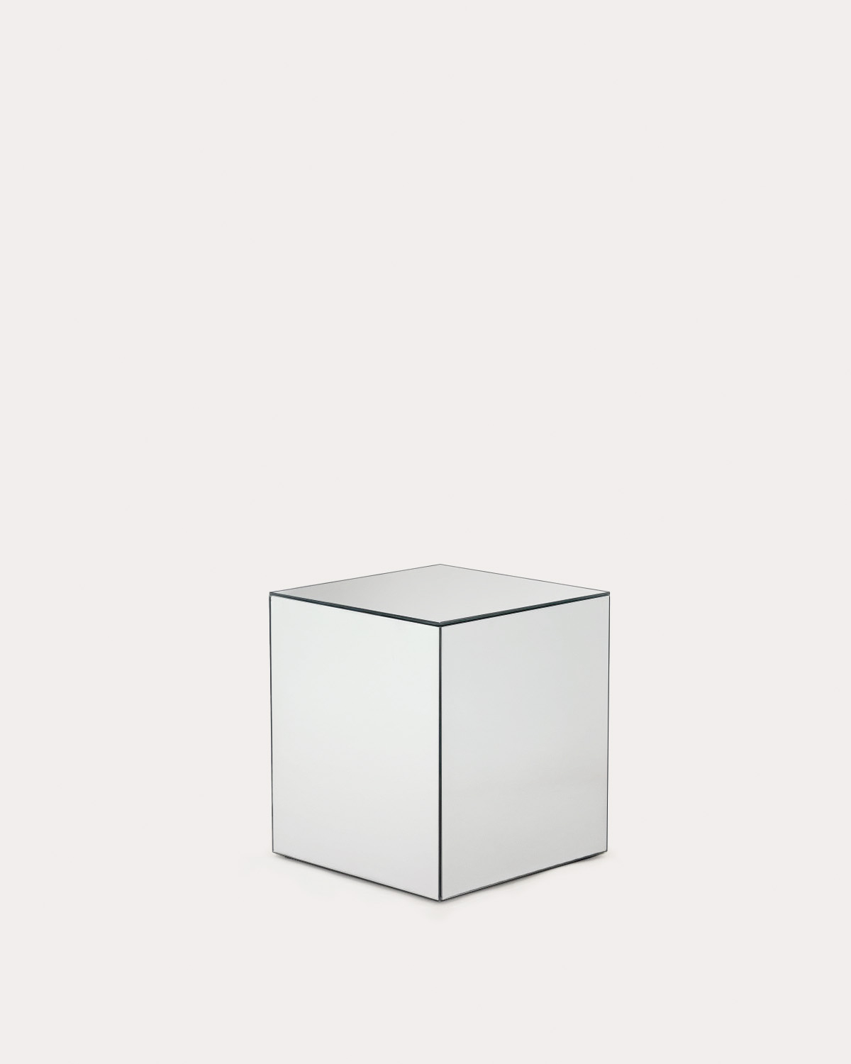 Mesa Auxiliar Cuadrada de Cristal (40x40 cm) Ninel, imagen de galer&iacute;a 1
