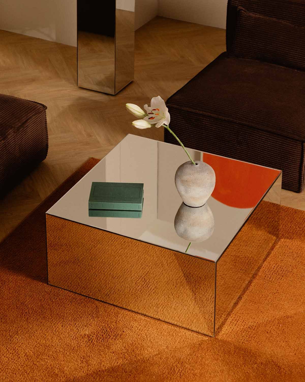 Mesa de Centro Quadrada de Vidro (75x75 cm) Ninel, imagem de galeria 2