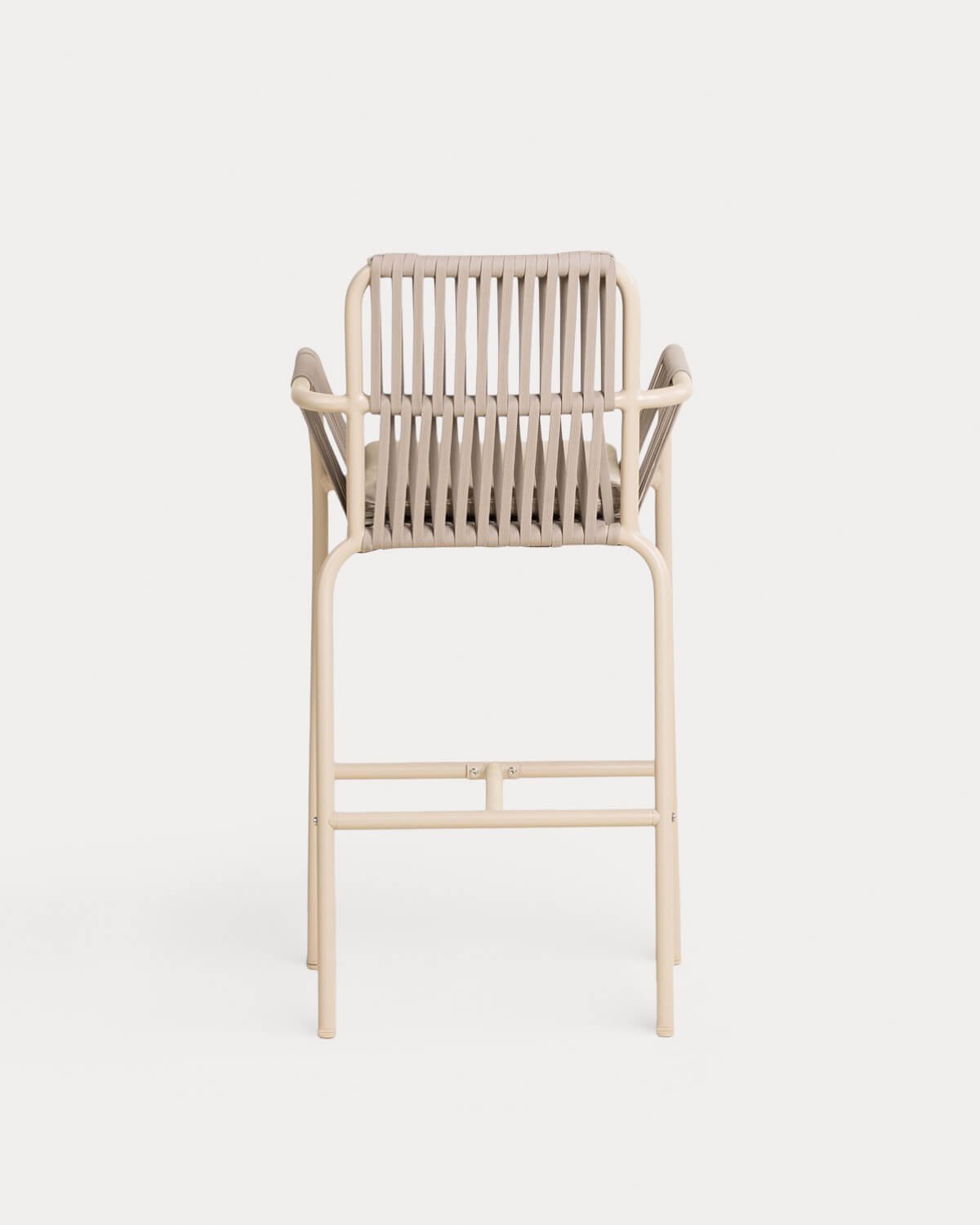 Pack 2 Banquetas Altas para Exterior em Alumínio e Corda (75 cm) Drian, imagem de galeria 3