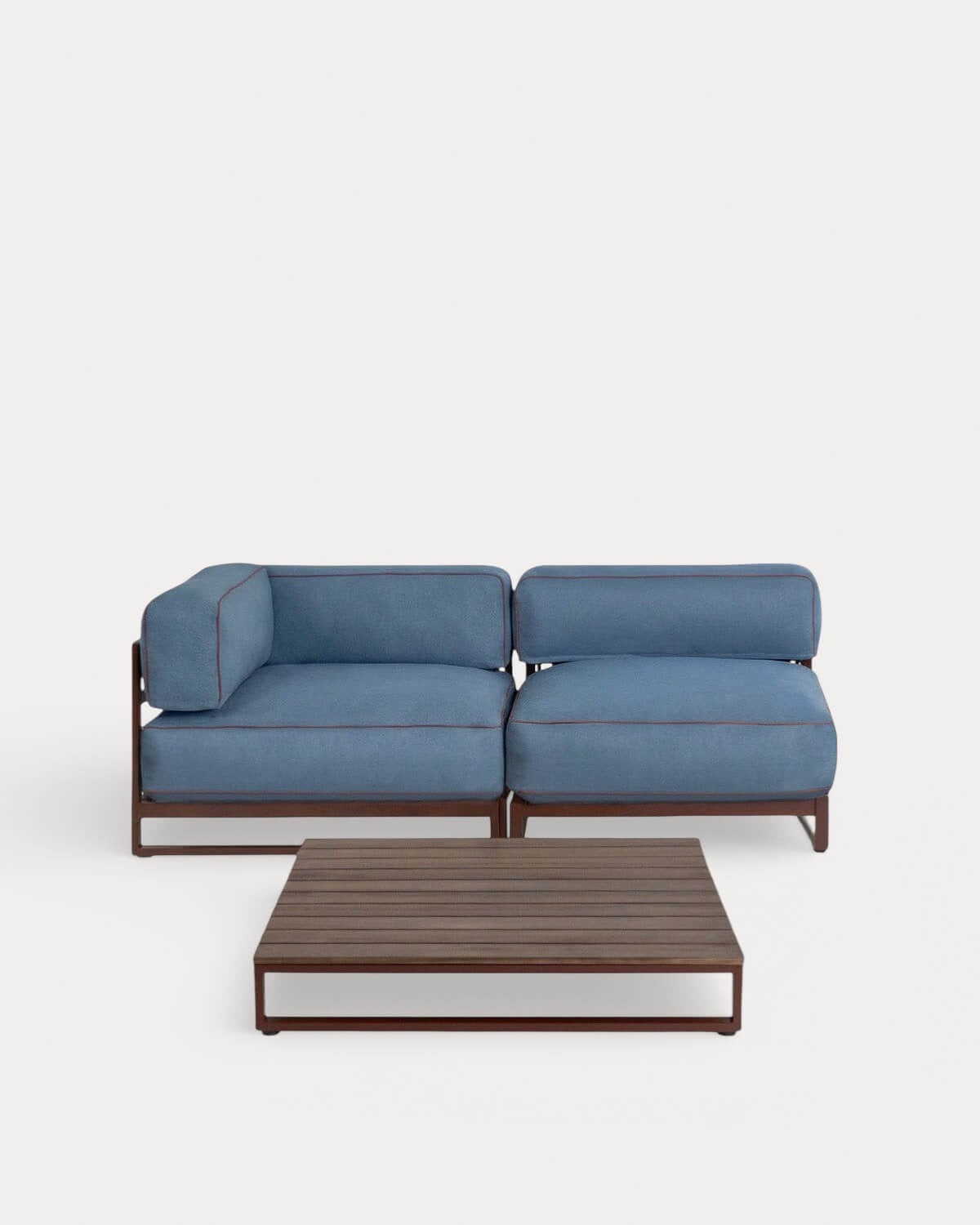 Conjunto de Jardim com Módulo de Canto Módulo Central e Mesa de Centro em Metal e Tecido Kristen, imagem de galeria 1