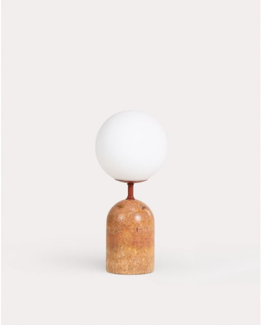 Lâmpada De Mesa Em Mármore Travertino (33 cm) Fauzzi