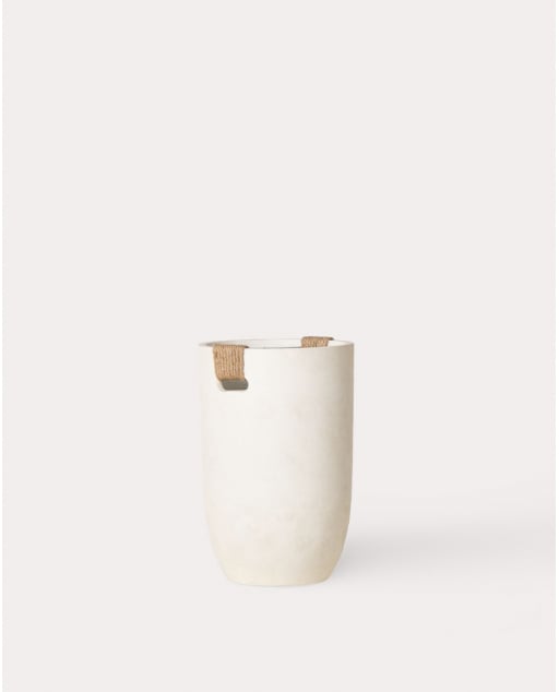 Vaso de Cimento Alto e Redondo Fitonia - Blanco Polar