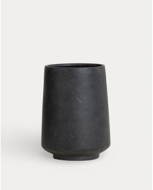 Vaso de Cimento Redondo Deserts - Preto Obsidian