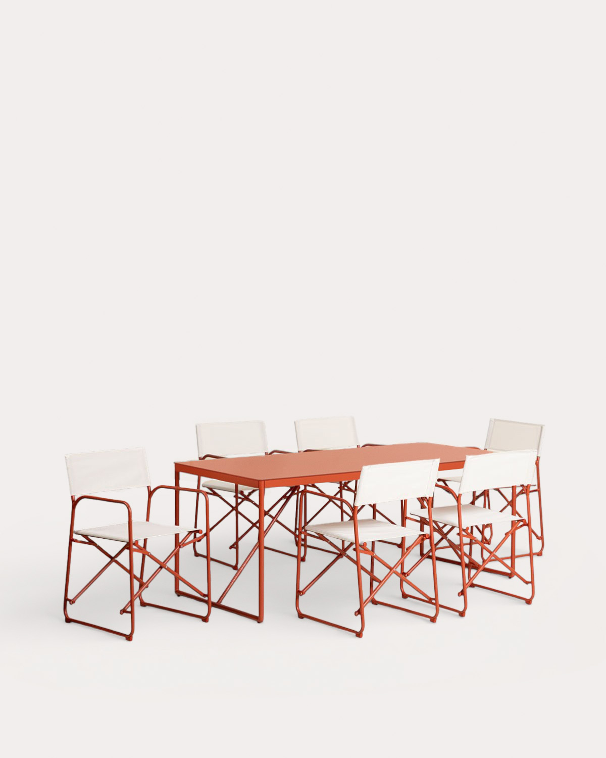 Conjunto de Mesa Retangular (185x85 cm) e 6 Cadeiras de Exterior em Metal e Tecido Bowye, imagem de galeria 1