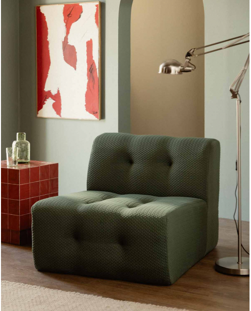 Módulo Central de Tecido Embalado a Vácuo para Sofá Modular Nahual