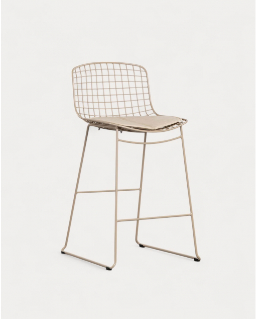 Banco Alto de Metal com Encosto Baixo (66 cm) Aras