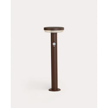Farol Solar LED Metálico para Exterior Sulivan Castanho Chocolate - The Masie