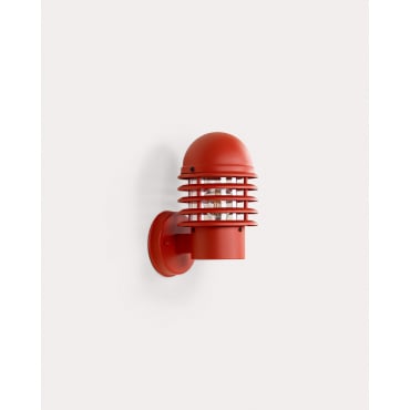 Luminária de Parede Externa em Metal Leora Vermelho Chili - The Masie
