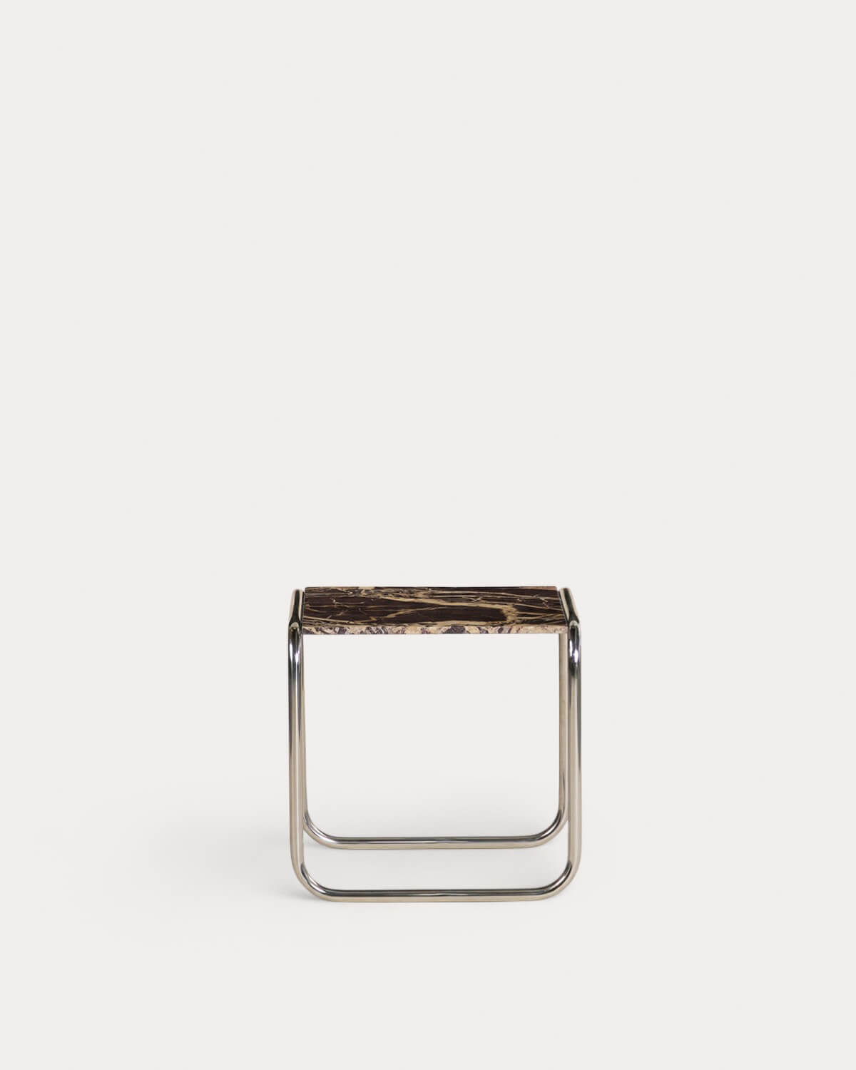 Mesa Lateral Quadrada em Mármore e Metal (40x40 cm) Nansa, imagem de galeria 3