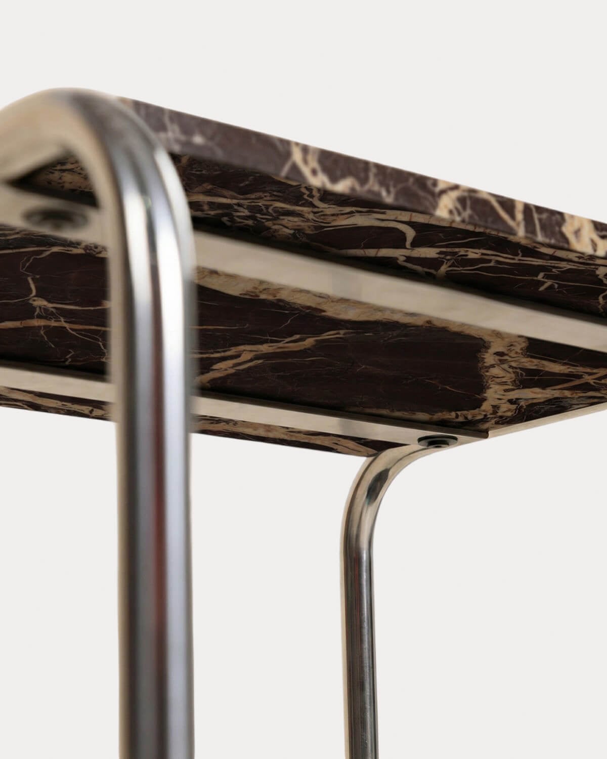 Mesa Lateral Quadrada em Mármore e Metal (40x40 cm) Nansa, imagem de galeria 6