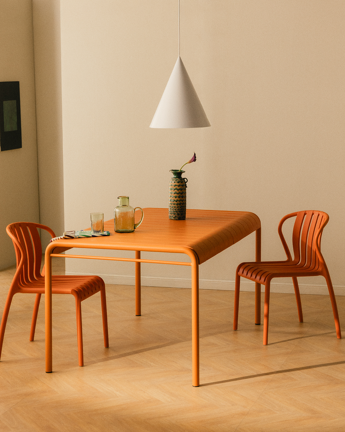 Mesa de Jantar Retangular em Metal e Polipropileno (155x90 cm) Baztan, imagem de galeria 2