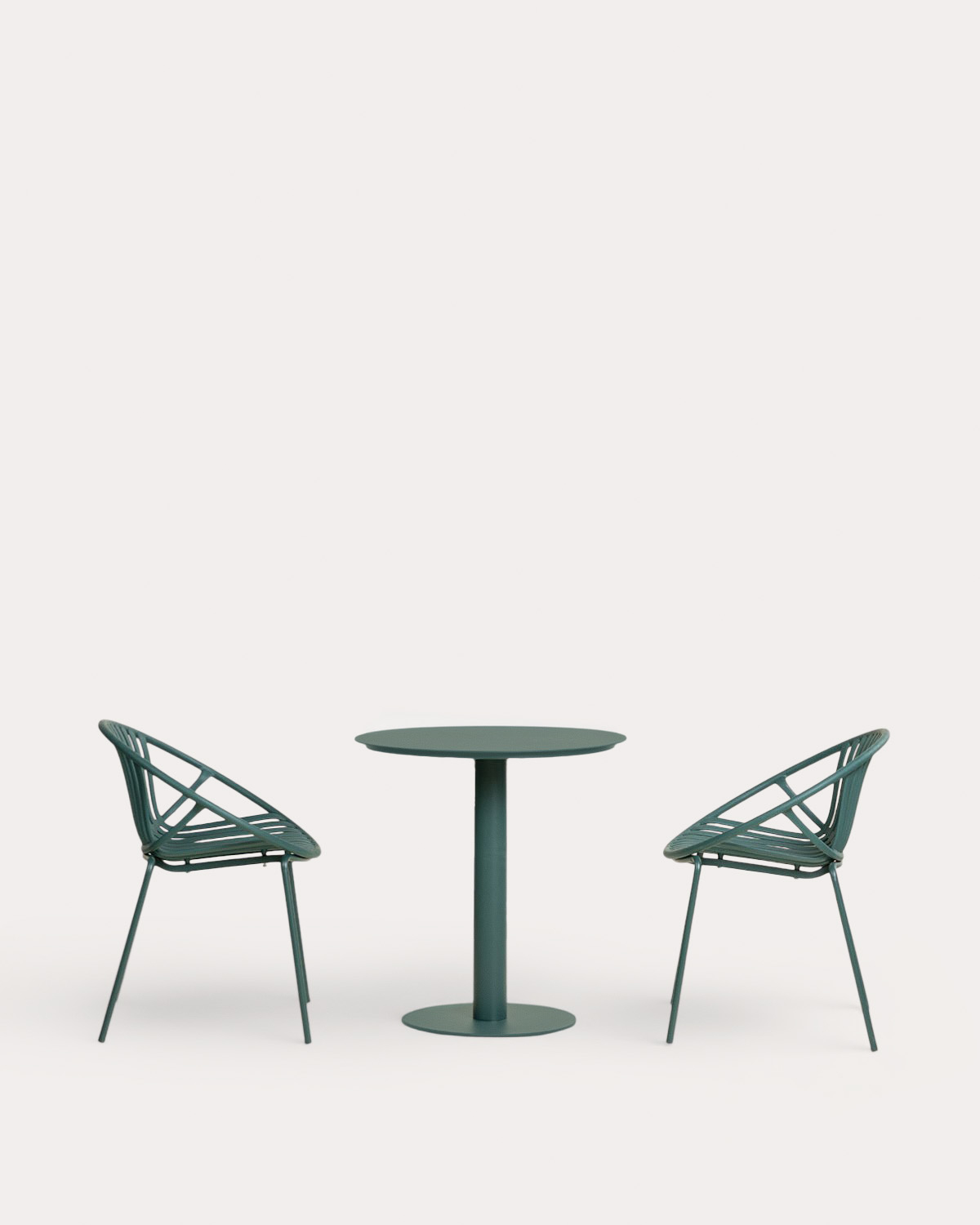 Conjunto de Mesa Redonda em Metal Banon (Ø70 cm) e 2 Cadeiras de Polipropileno para Exterior Anier, imagem de galeria 2