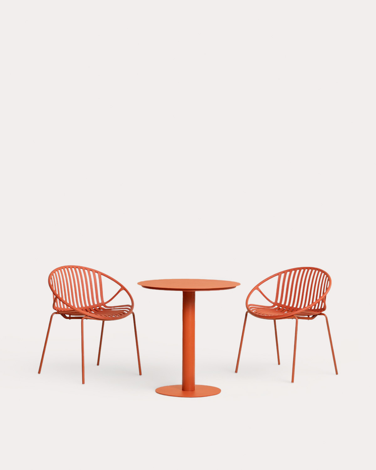 Conjunto de Mesa Redonda em Metal Banon (Ø70 cm) e 2 Cadeiras de Polipropileno para Exterior Anier, imagem de galeria 1