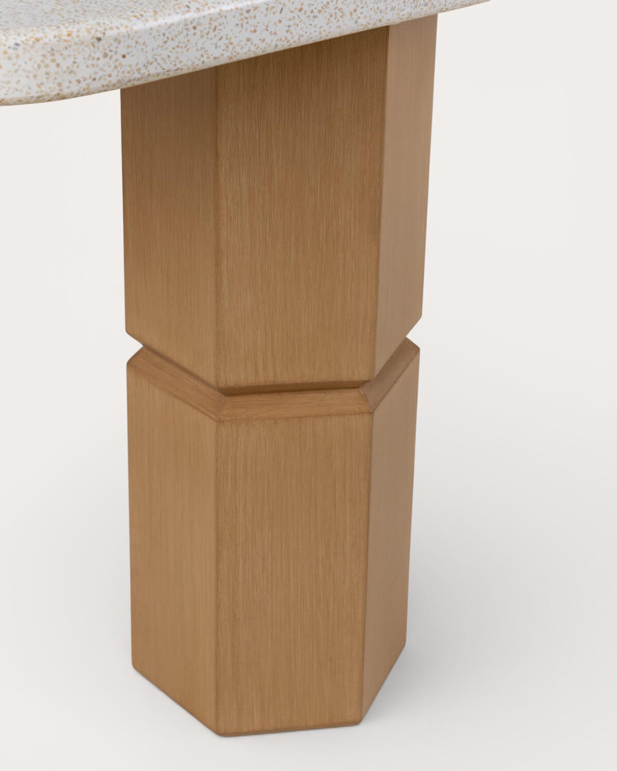 Conjunto de Mesa Retangular em Terrazzo Ixiar (270x120 cm) e 8 Cadeiras de Madeira para uso Externo Elnes, imagem de galeria 8