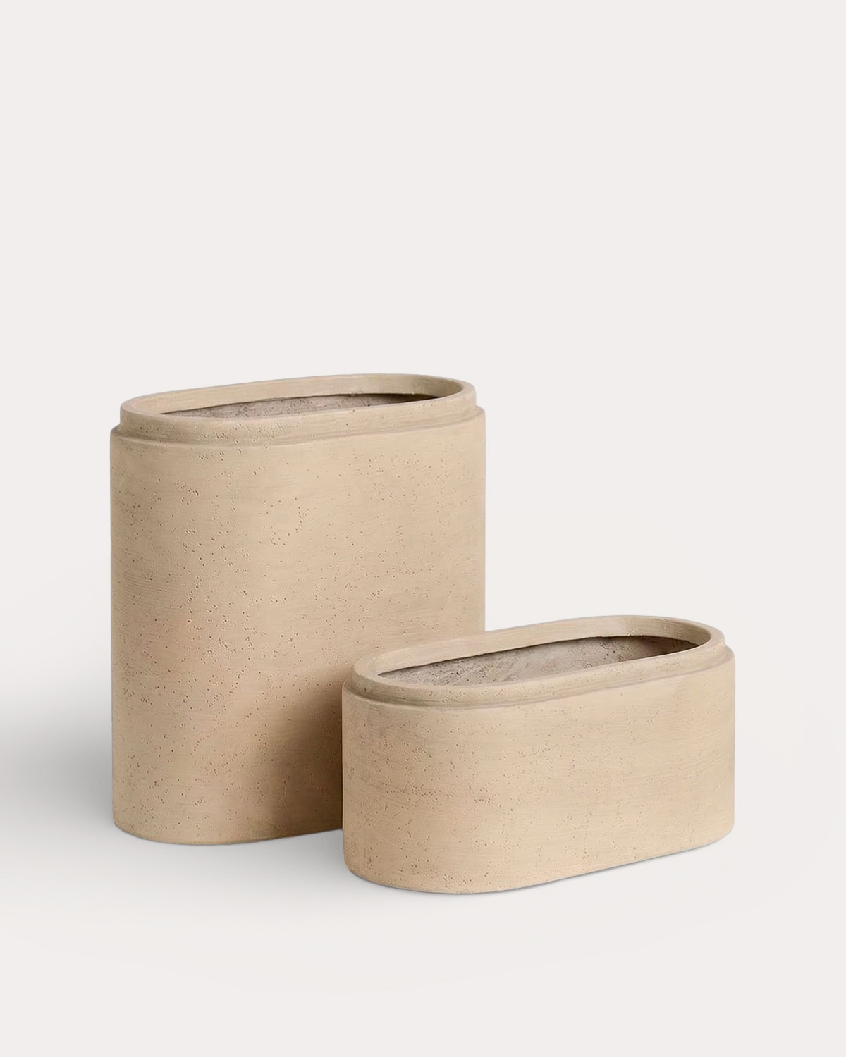 Conjunto de 2 Vasos de Cimento Alongados Bieito, imagem de galeria 1