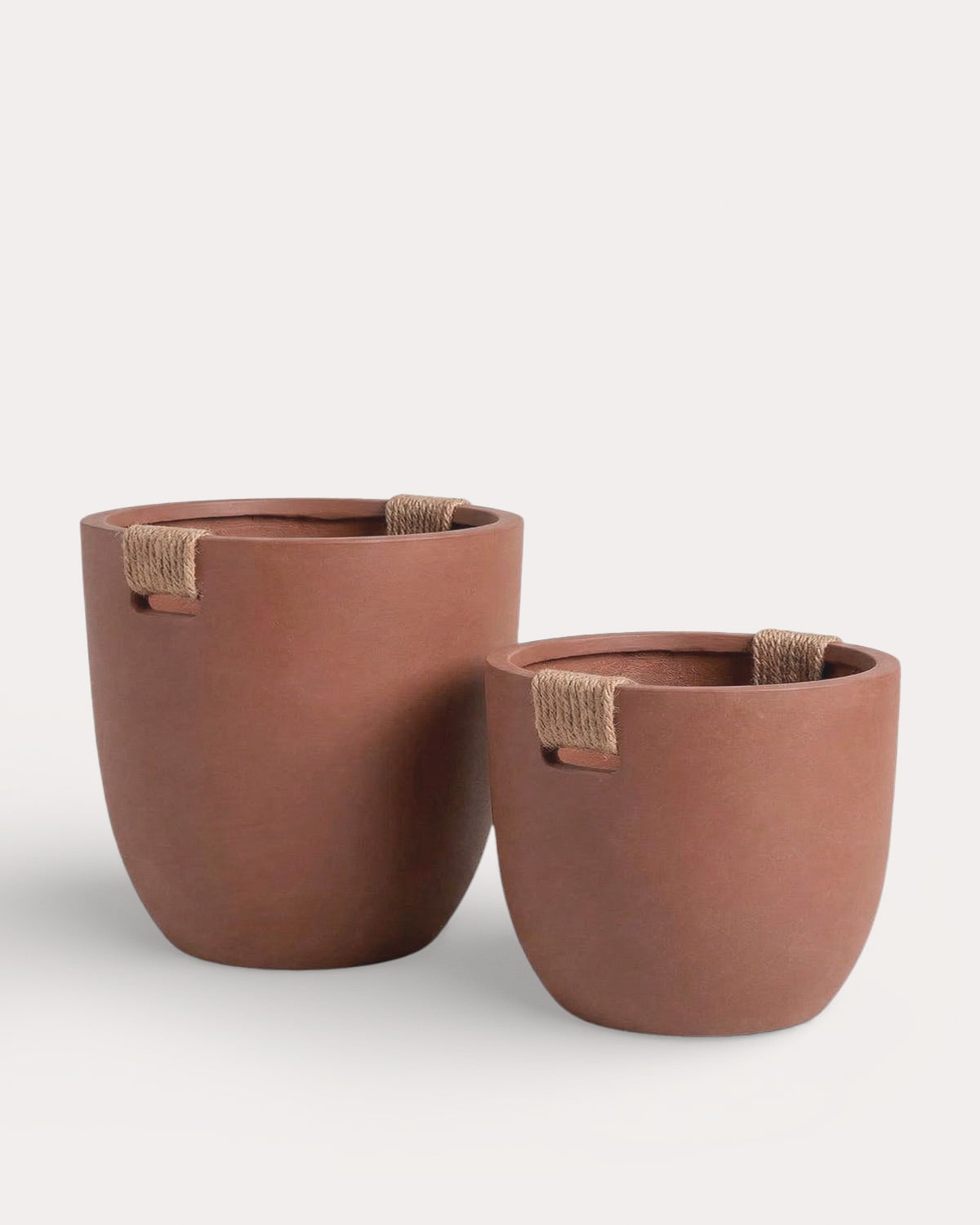 Conjunto de 2 Vasos Baixos de Cimento Fitonia, imagem de galeria 1