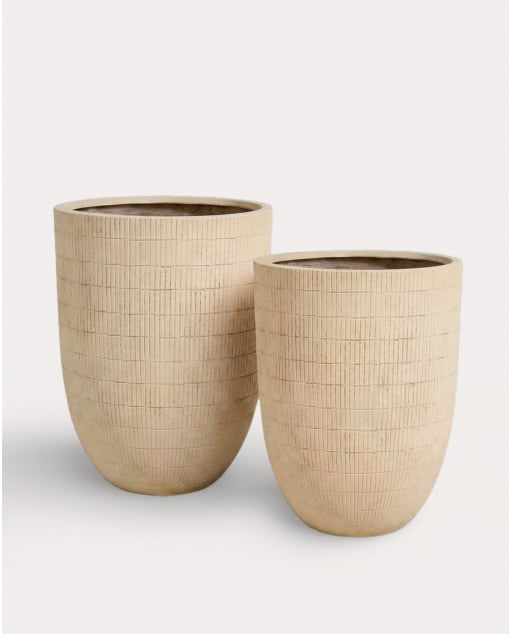 Conjunto de 2 Vasos Altos de Cimento Potos