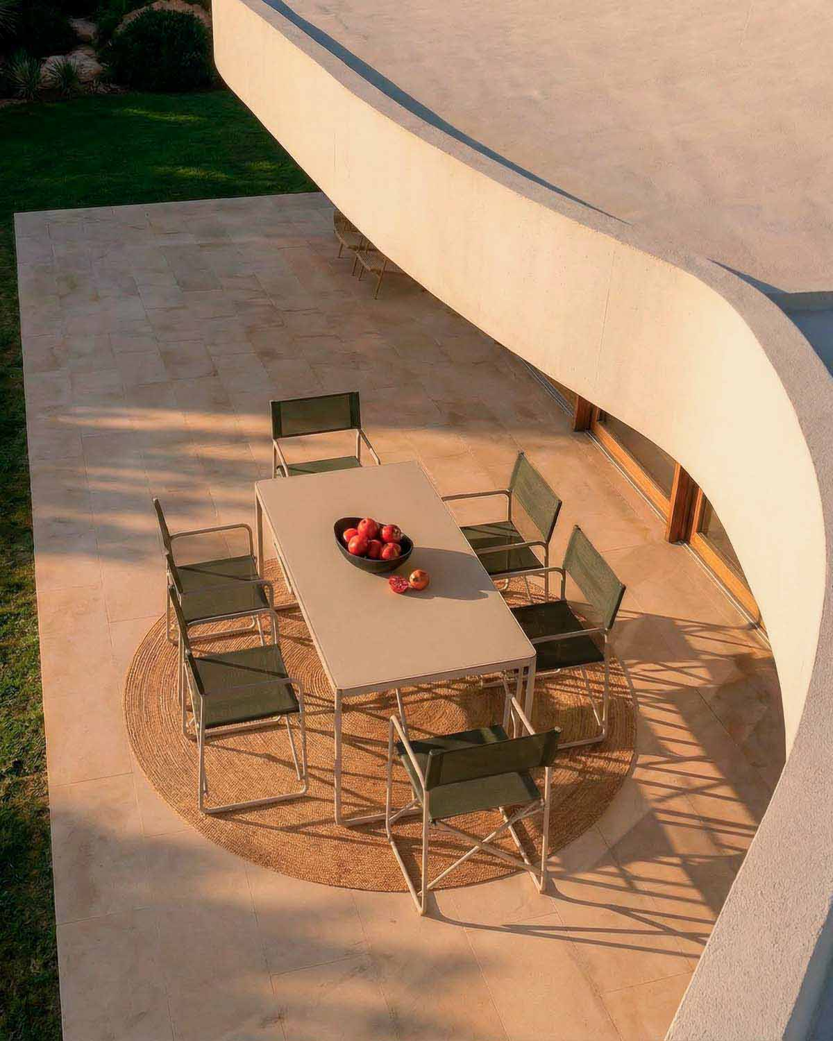 Mesa Retangular para Exterior em Metal e Vidro (185x85 cm) Bowye, imagem de galeria 2