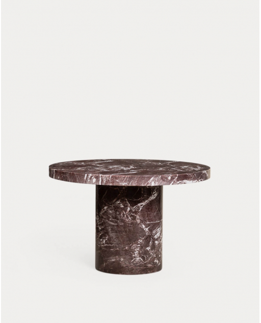 Mesa Redonda de Concreto para Exterior (Ø120 cm) Mathis - Vermelho Tinto