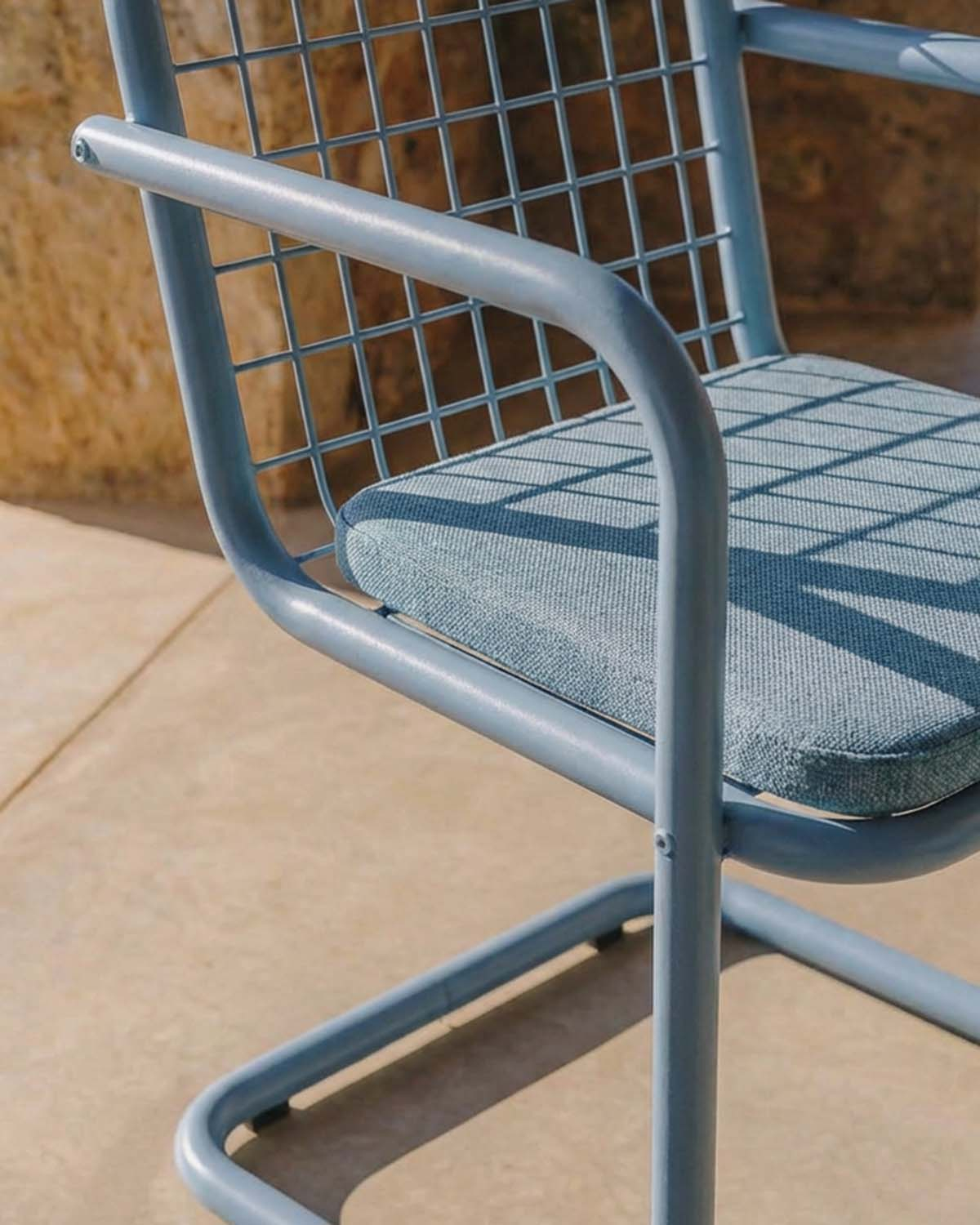 Pack de 2 Cadeiras de Exterior com Apoios de Braço em Metal Biaritz, imagem de galeria 3