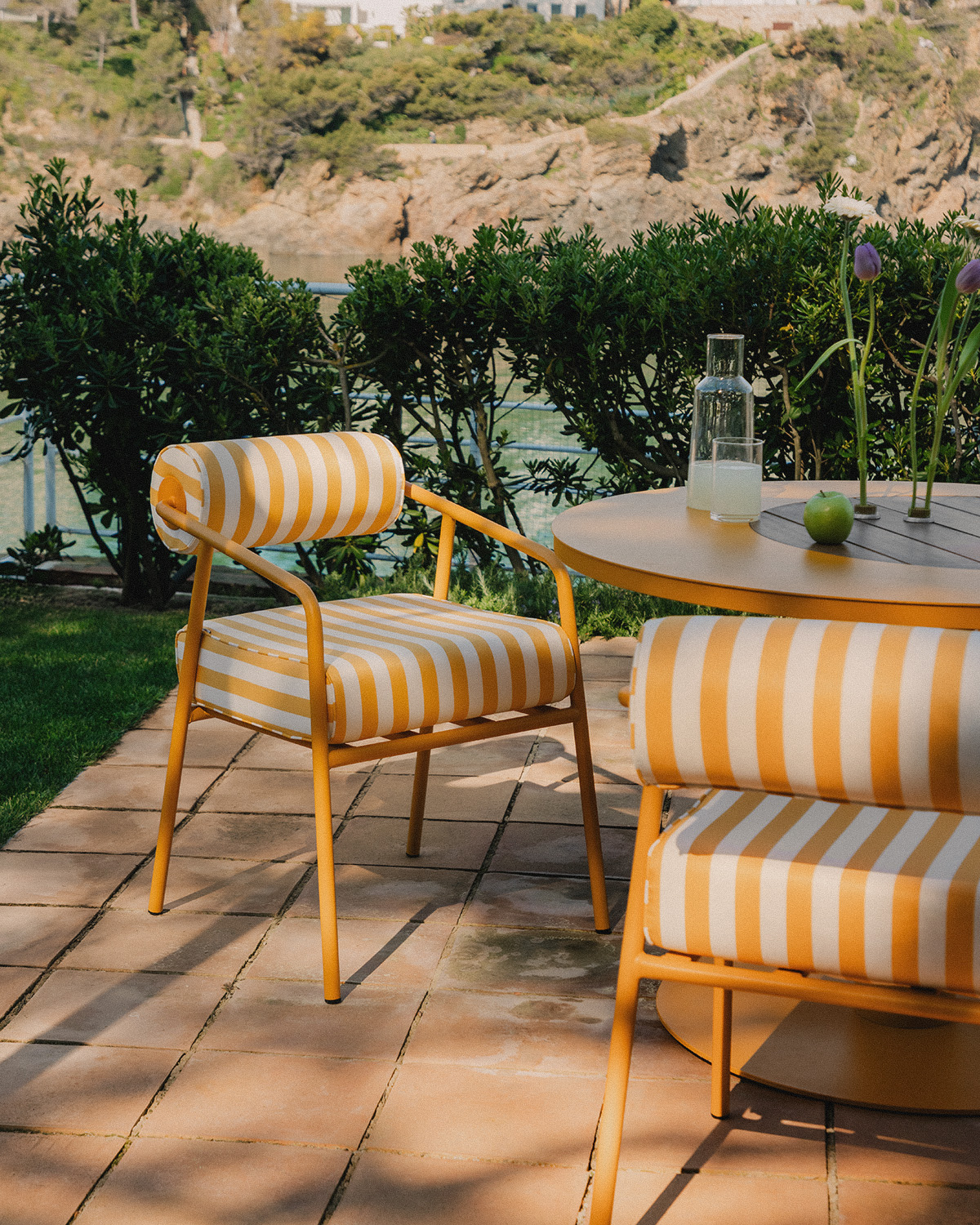 Pack 4 Cadeiras de Exterior em Metal e Tecido Mitha, imagem de galeria 2