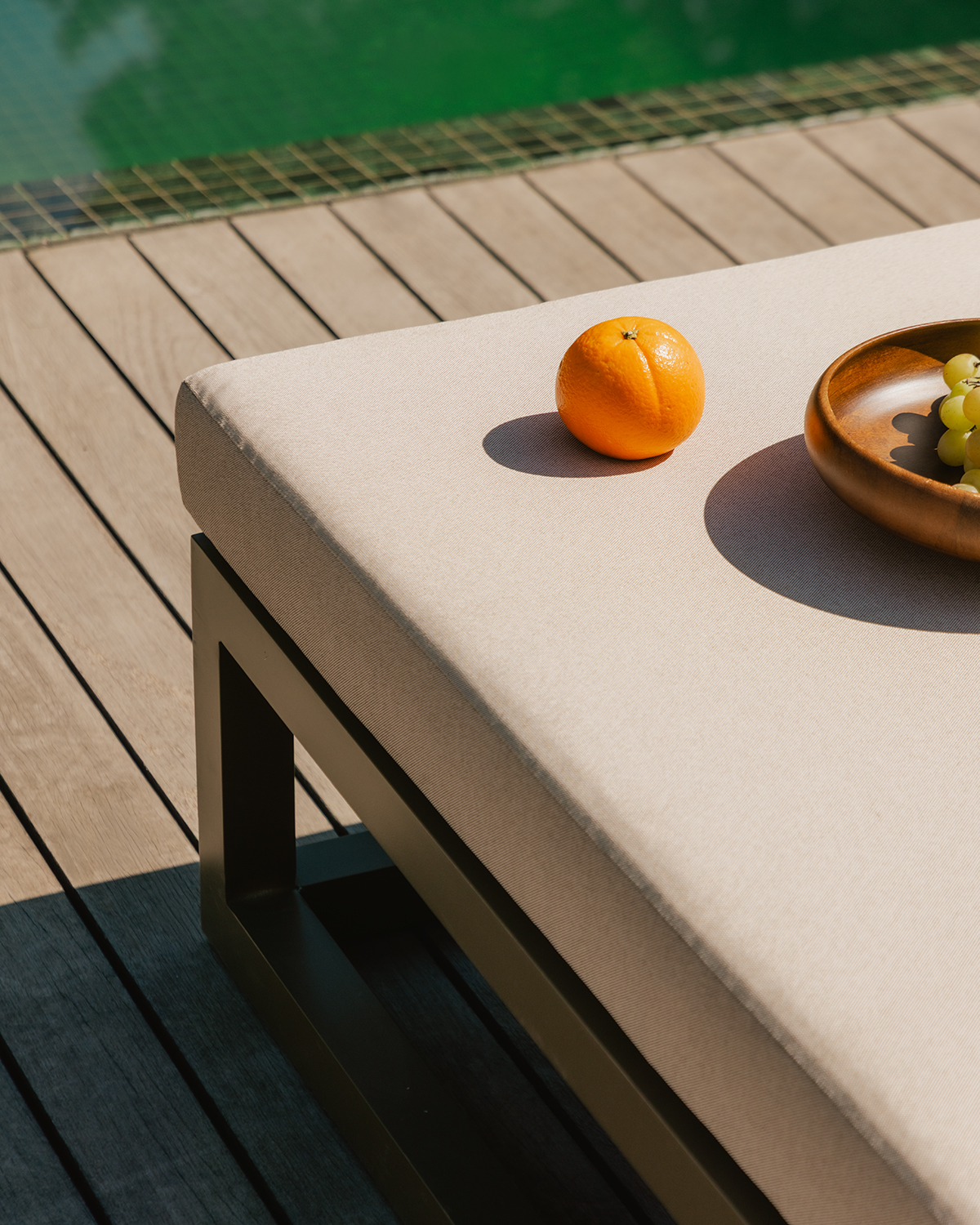 Espreguiçadeira Dupla Reclinável em Alumínio e Amofada Tecido Kewin, imagem de galeria 3