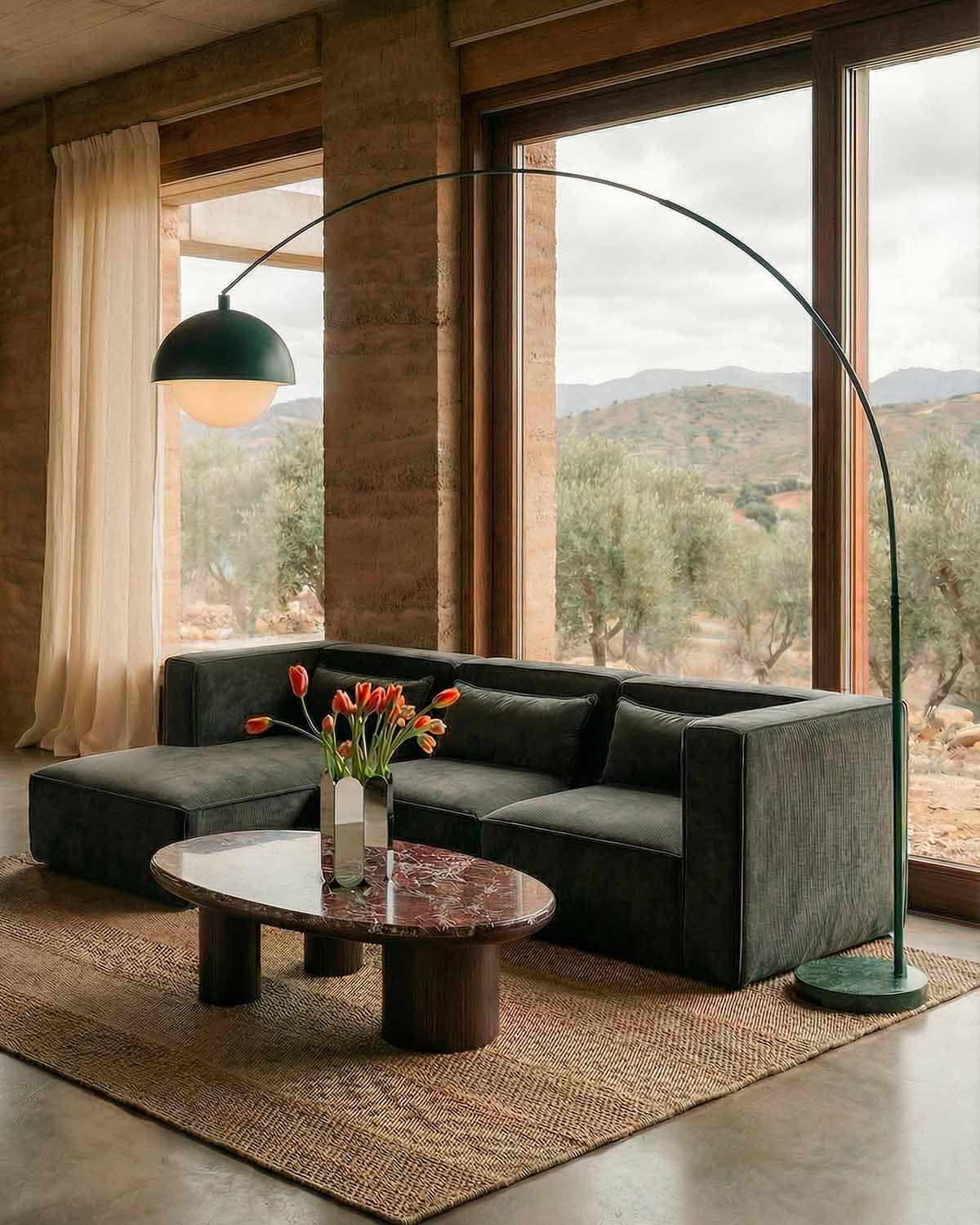 Mesa de Centro em Mármore e Madeira (120x80 cm) Thomy, imagem de galeria 2