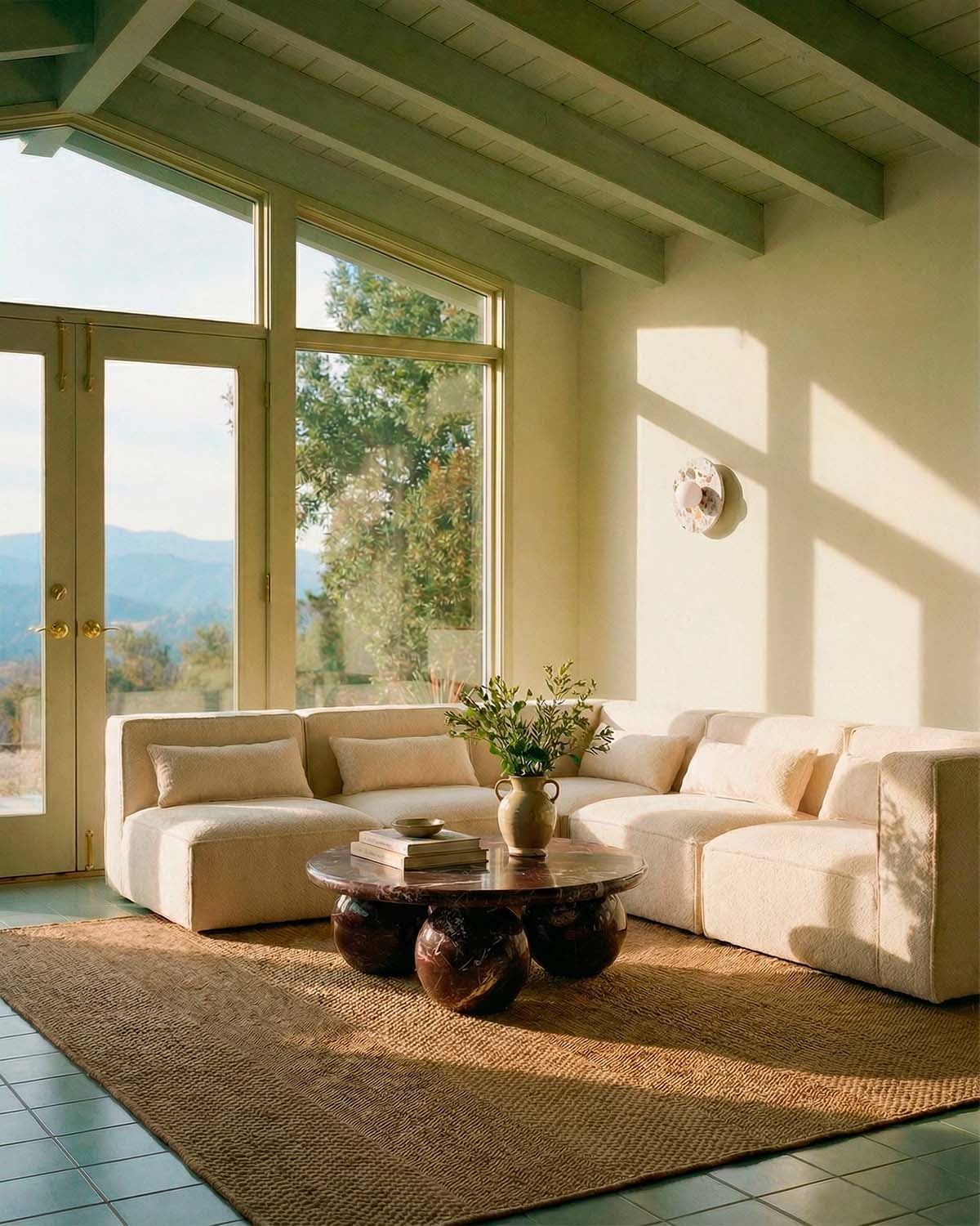 Mesa de Centro Redonda em Concreto (Ø100 cm) Nuza, imagem de galeria 2